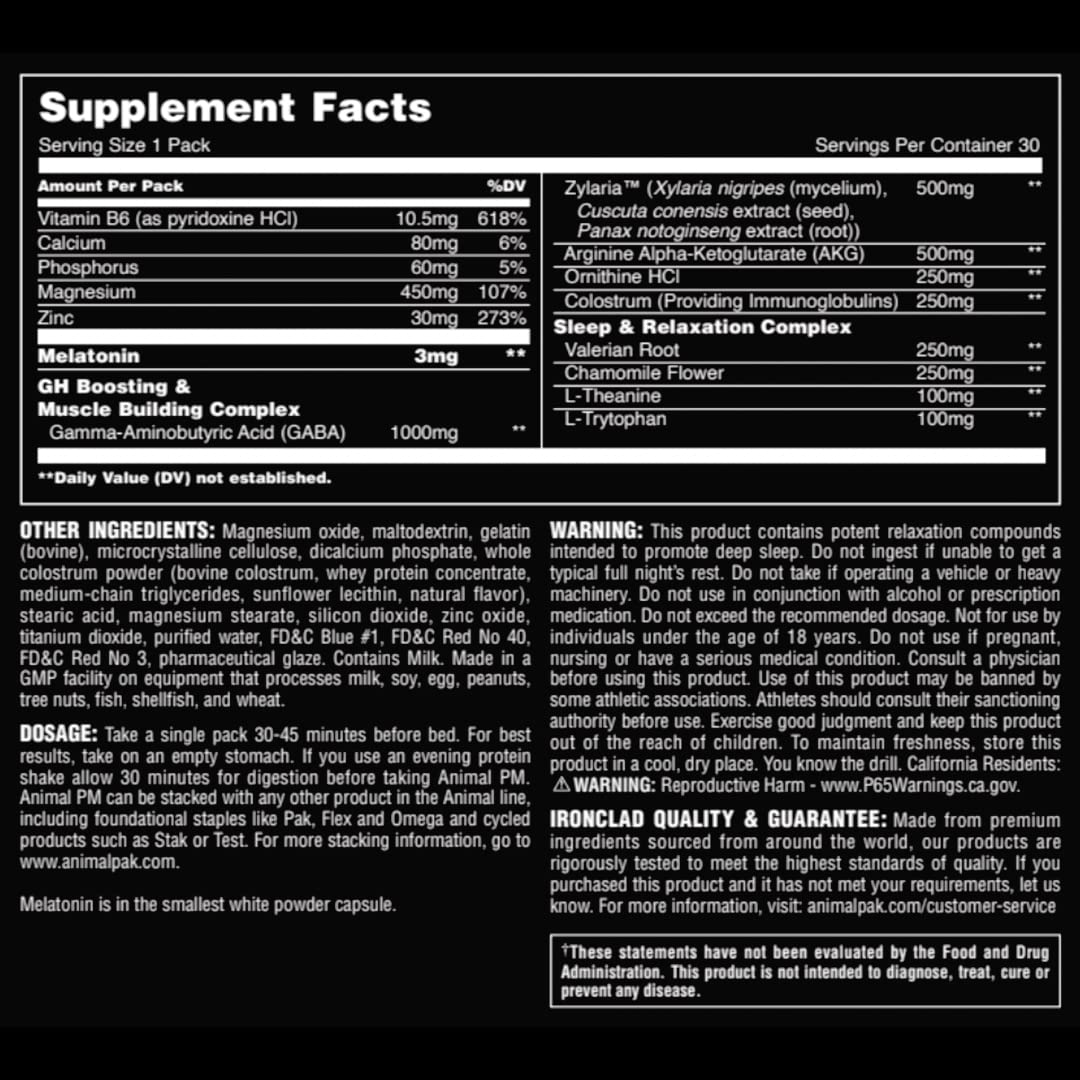 Animal PM Sleep Aid for Adults – Relaxation & Sleep Support

