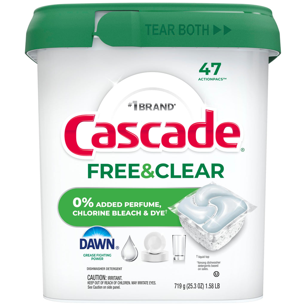 Dishwasher Pods Cascade Free & Clear - Unscented

