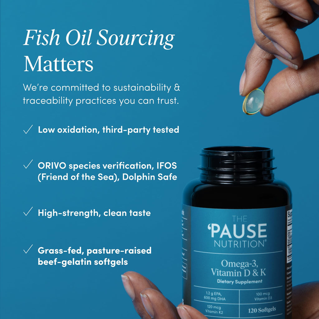 Pause Life Omega-3 with Vitamin D & K2 | Daily Wellness


