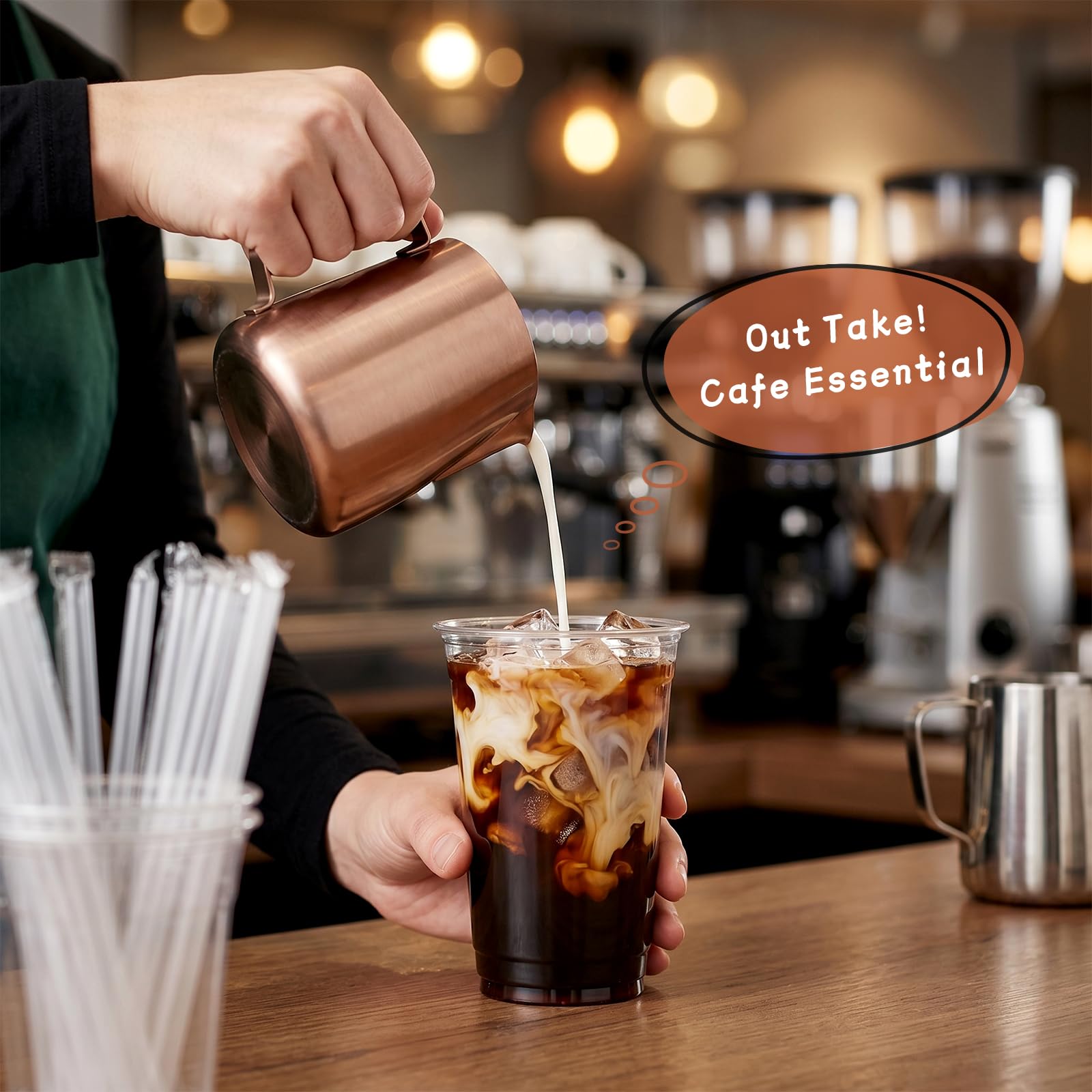 VITEVER Clear Plastic Cups with Lids and Straws – BPA Free

