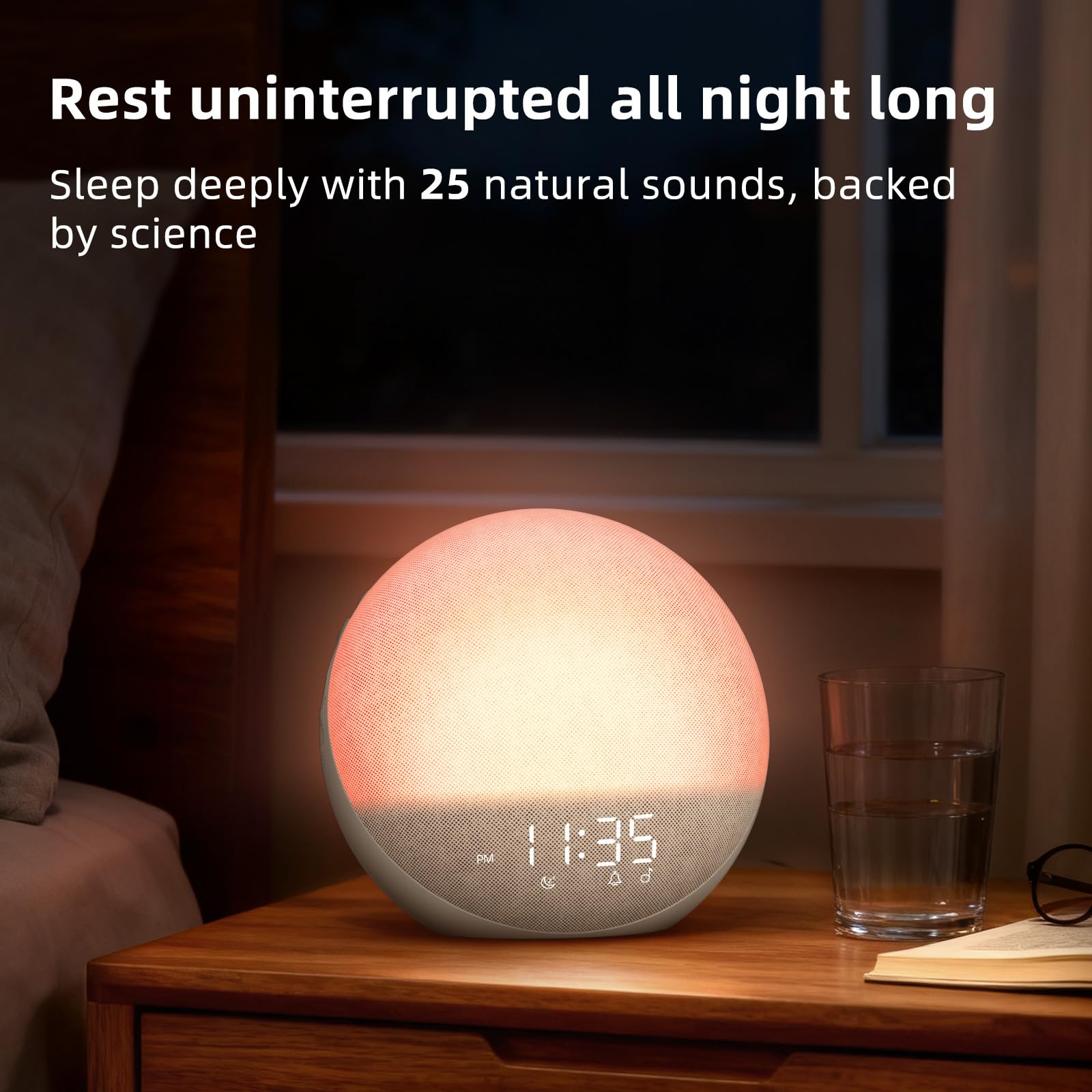 Sunrise Alarm Clock with Noise Machine and Bluetooth Speaker

