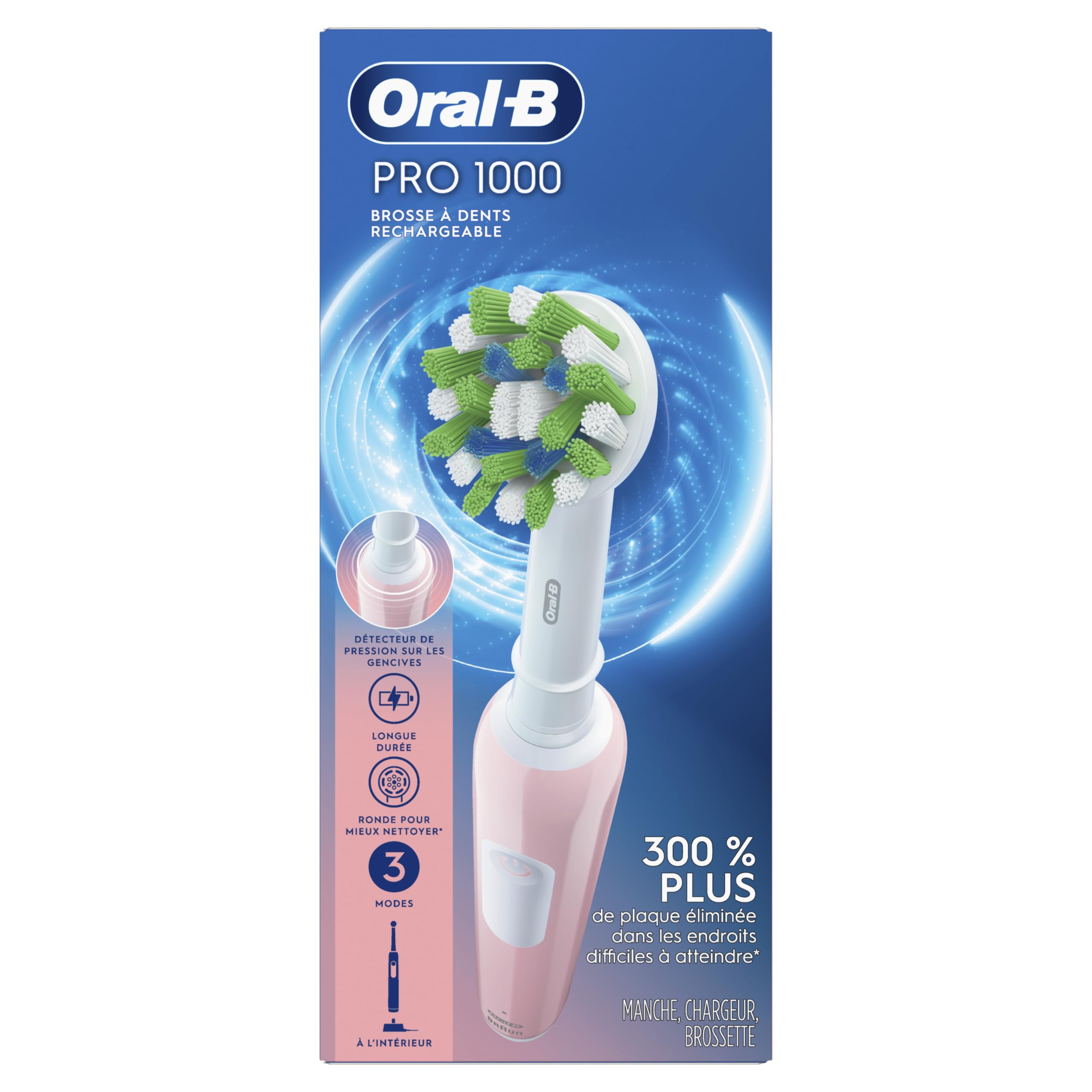 Oral-B Pro 1000 Rechargeable Electric Toothbrush Pink

