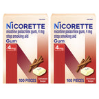 Nicorette 4 mg Cinnamon Surge Nicotine Gum Stop Smoking Aid


