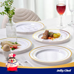 JOLLY CHEF Disposable Plastic Plates – 10 Inch

