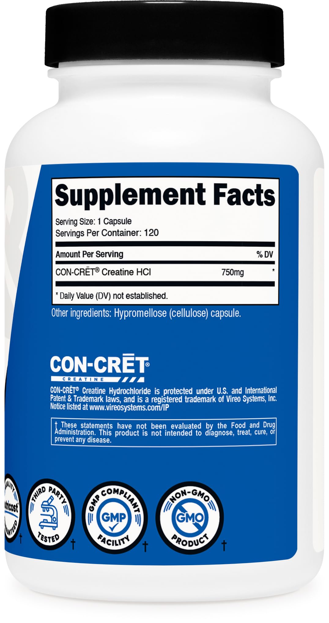 Nutricost Creatine HCl 120 Capsules | CON-CRET

