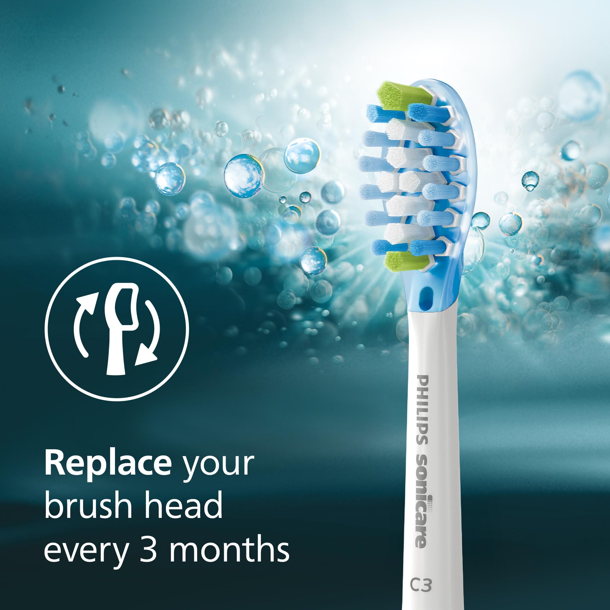 Philips Sonicare C3 Two-in-One Replacement Brush Heads

