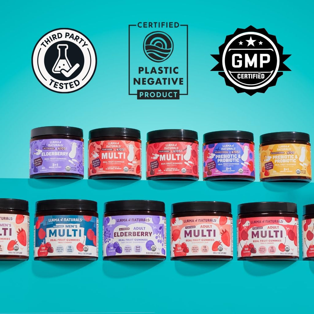 Llama Naturals Kids Probiotic Gummies with Prebiotic Fiber

