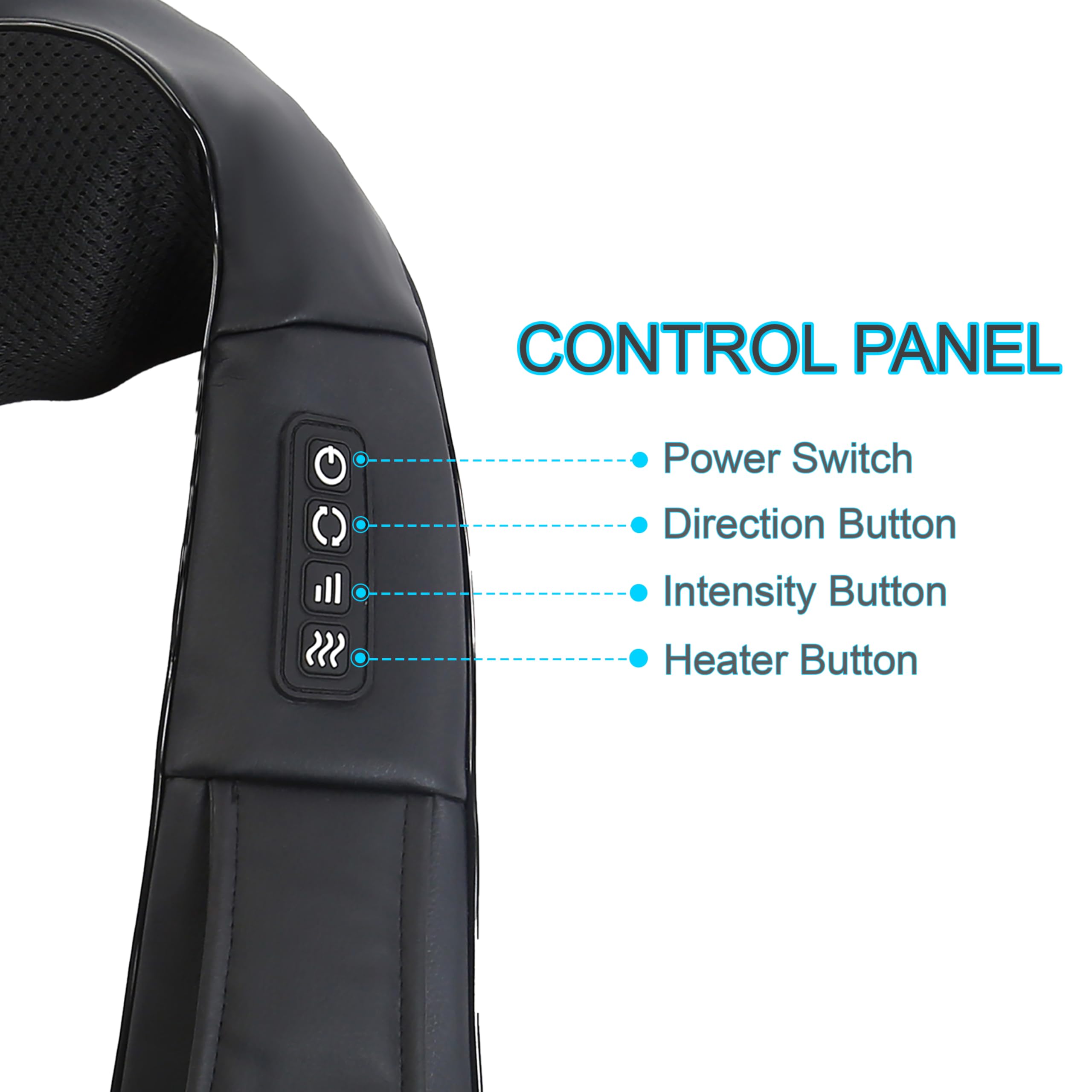 InvoSpa Shiatsu Massager with Heat - Deep Tissue Neck & Back

