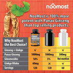 NooMost Ginseng & Ginkgo Biloba Vegan Capsules

