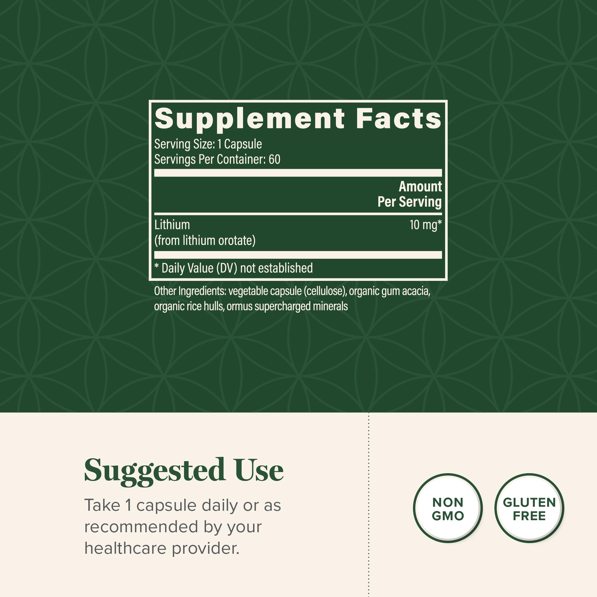 Lithium Orotate 10mg Supplement - Global Healing Center


