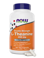 NOW Foods L-Theanine 200 mg Vegetarian Capsule | Stress Support

