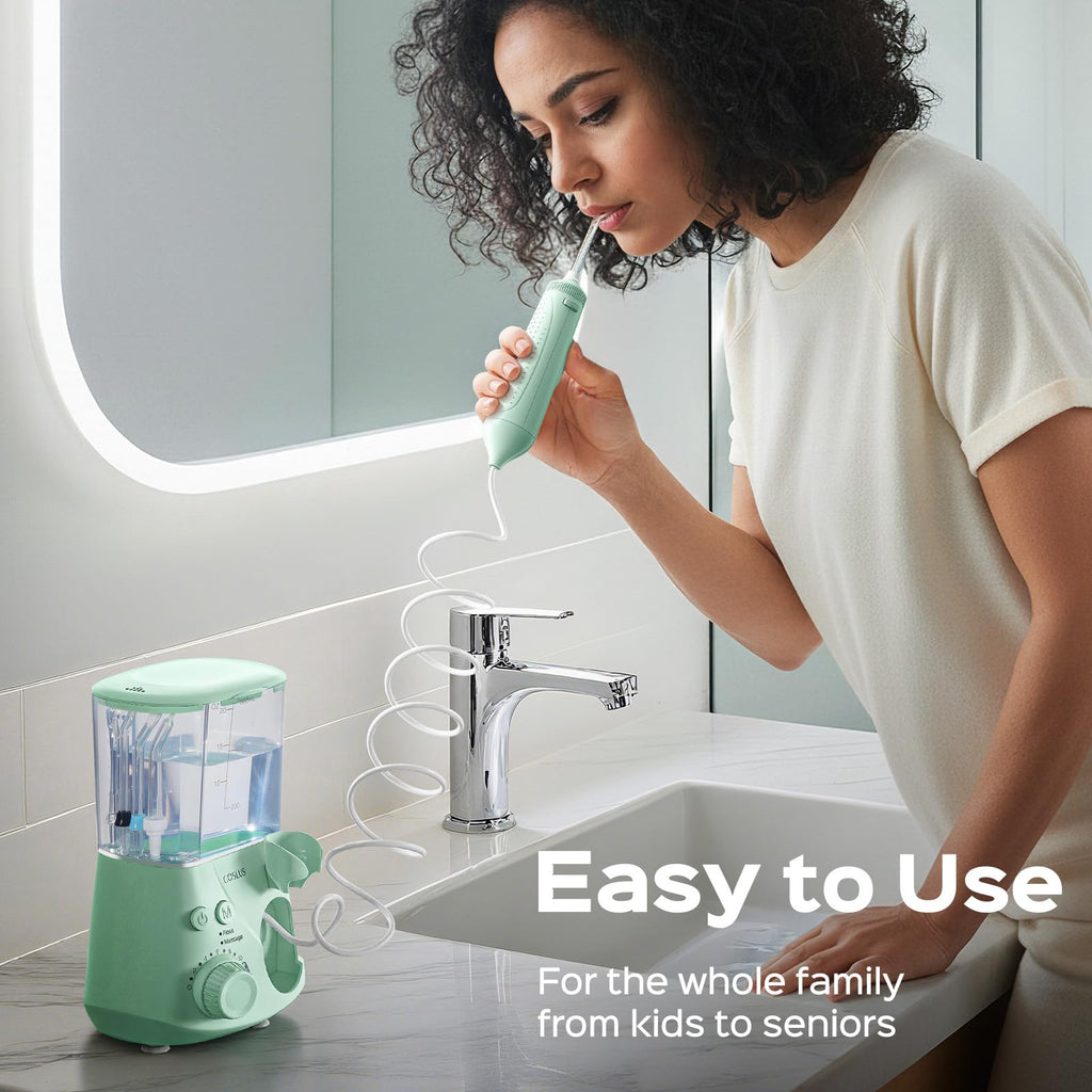 COSLUS E2 Water Flosser – 12 Settings, 2 Modes

