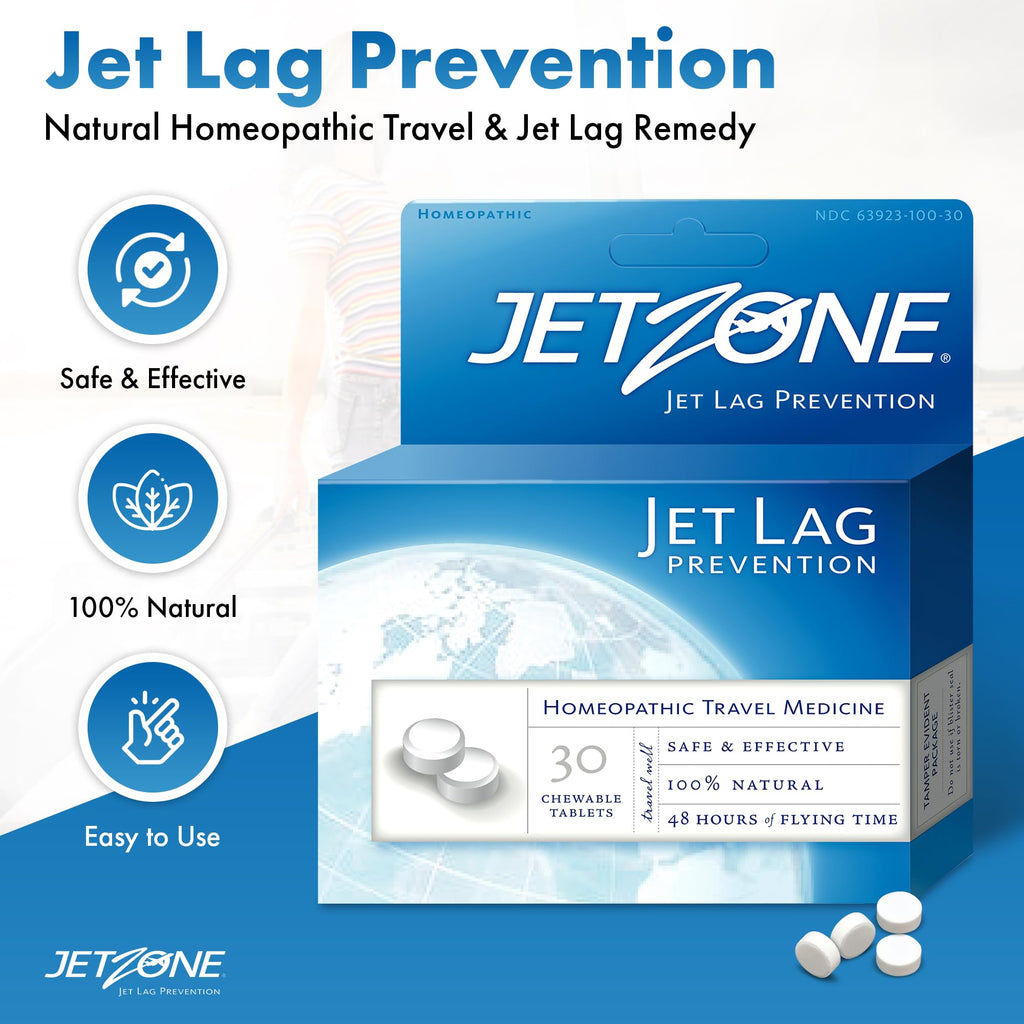 JetZone Jet Lag Remedy – Homeopathic Travel Aid

