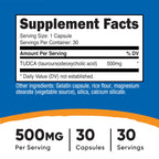 Nutricost Tudca 500 mg Supplement | Independent Lab Tested

