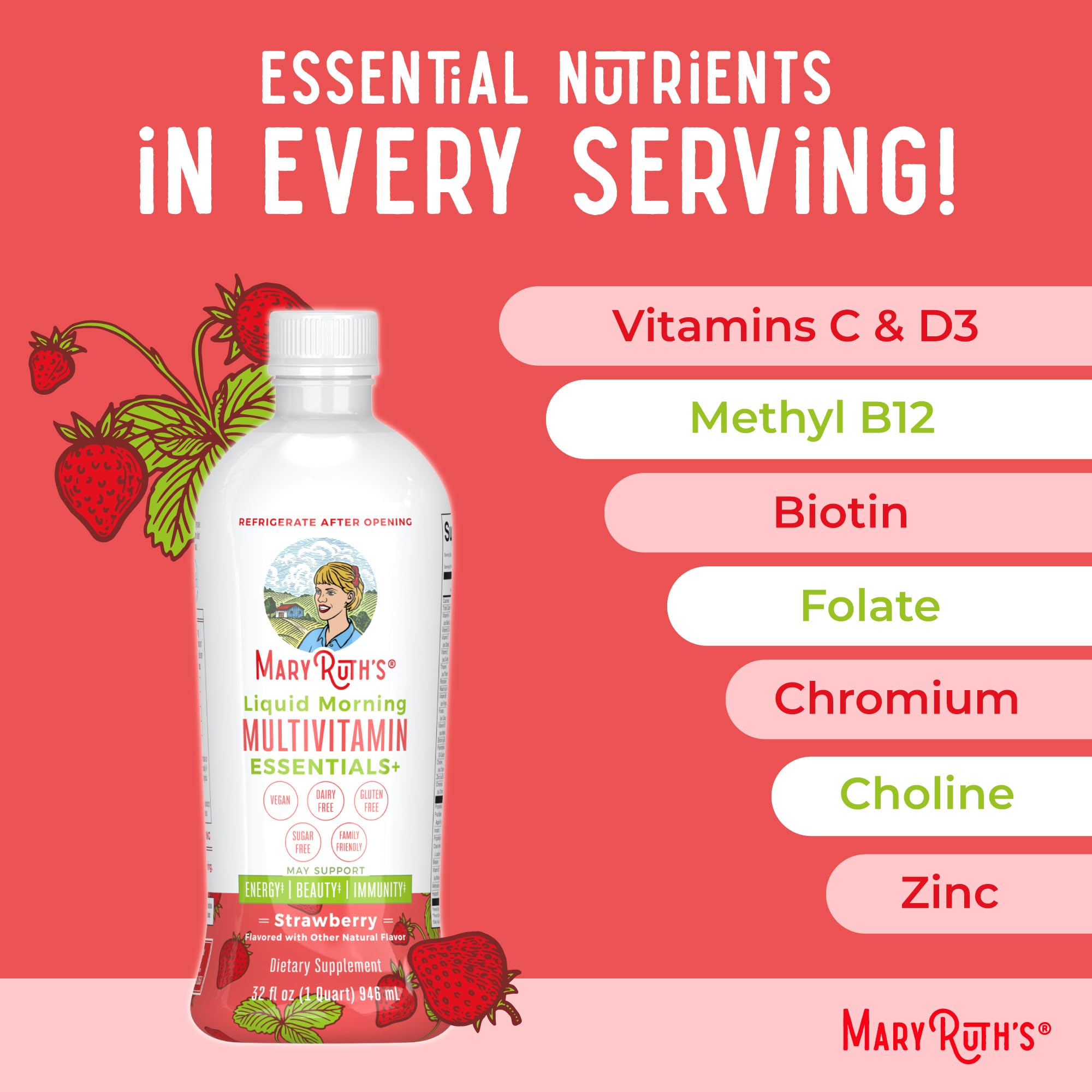 MaryRuth's Liquid Morning Multivitamin Essentials+ | Immunity

