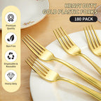 Heavy-Duty Disposable Plastic Forks – 180 Count


