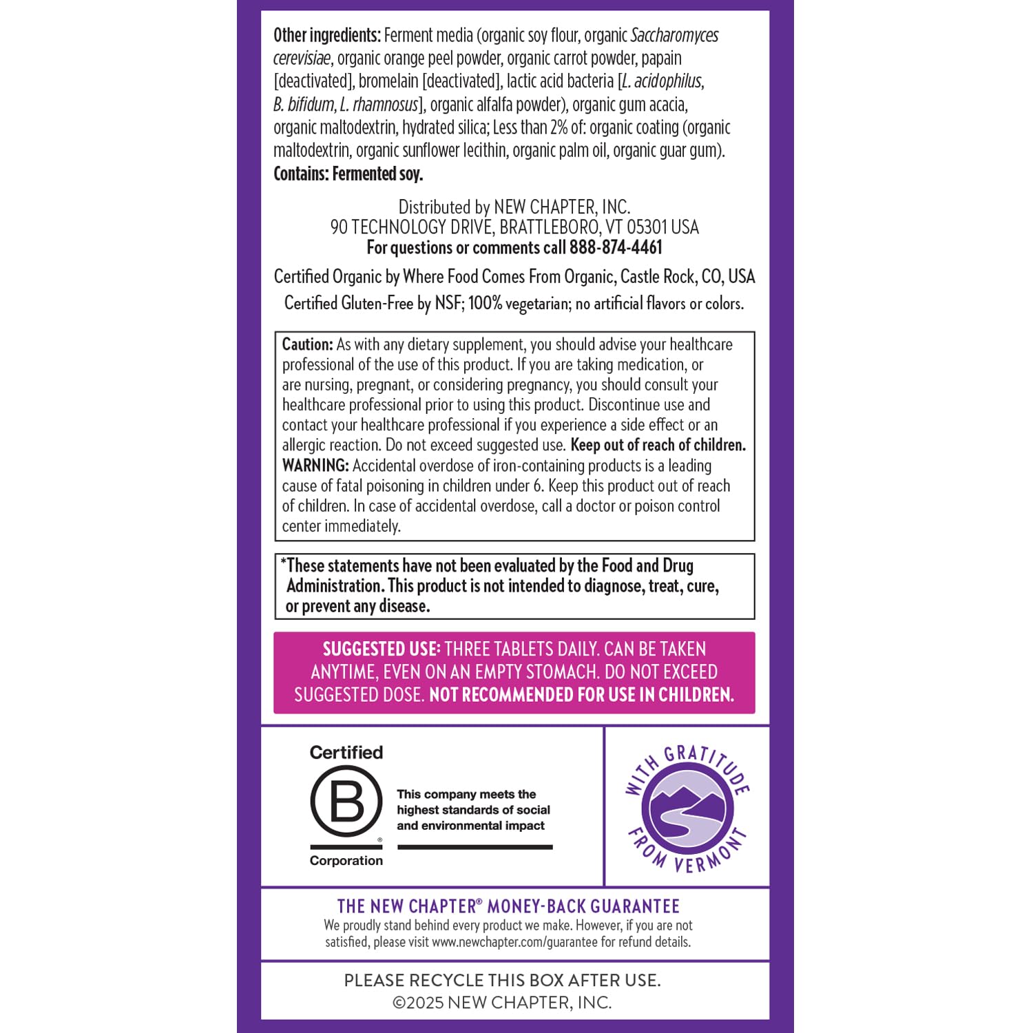 New Chapter Postnatal Vitamins Lactation Fermented D3


