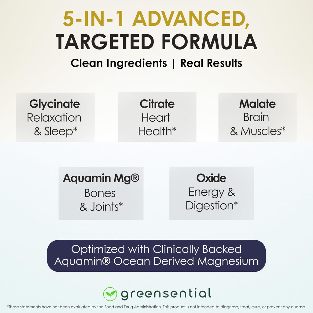 Greensential Magnesium Complex Supplement for Sleep & Heart


