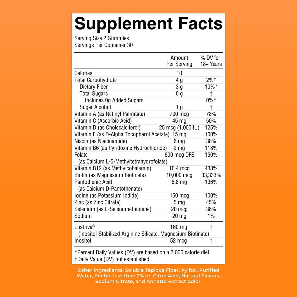 MaryRuth's Hair Growth Gummies with Lustriva

