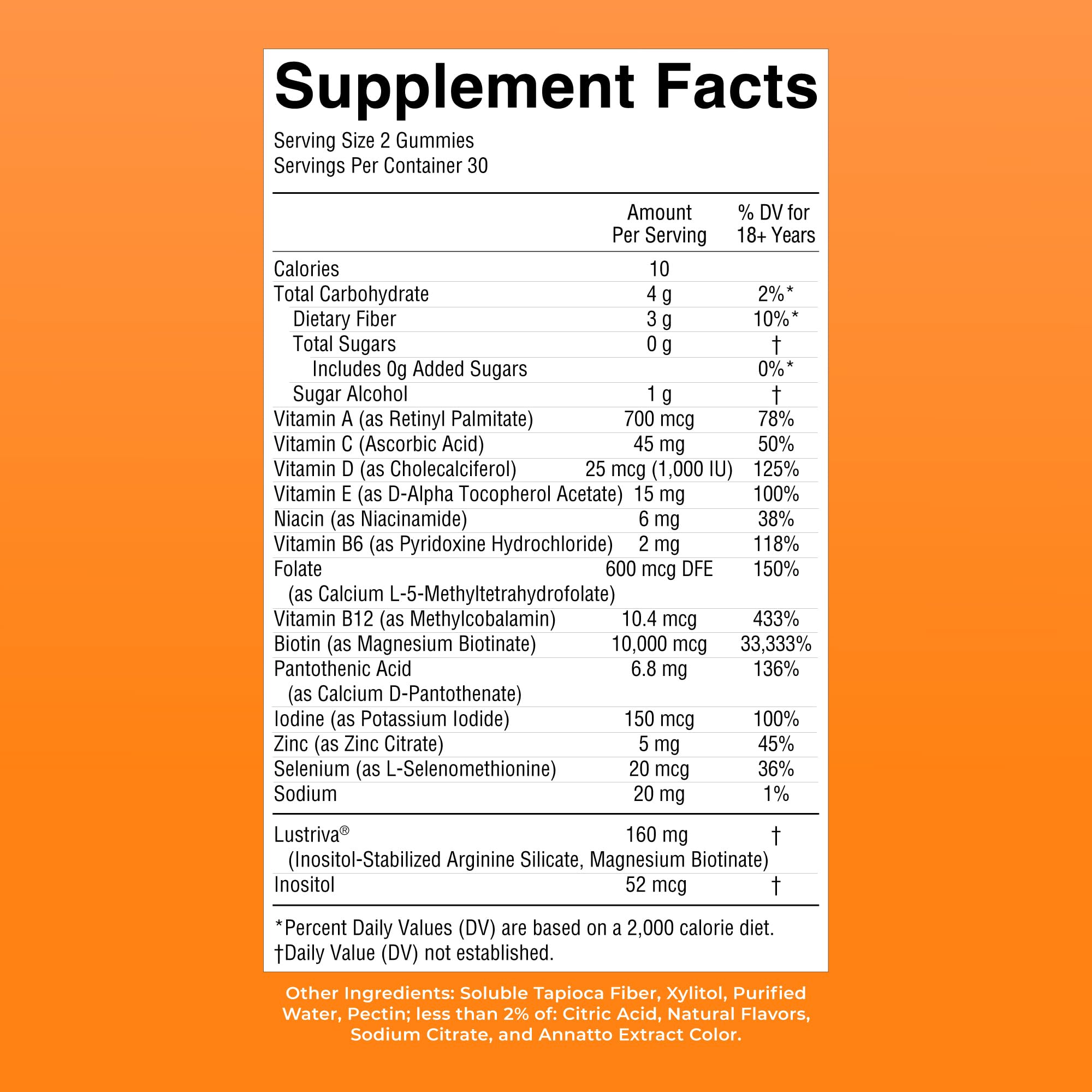 MaryRuth's Hair Growth Gummies with Lustriva

