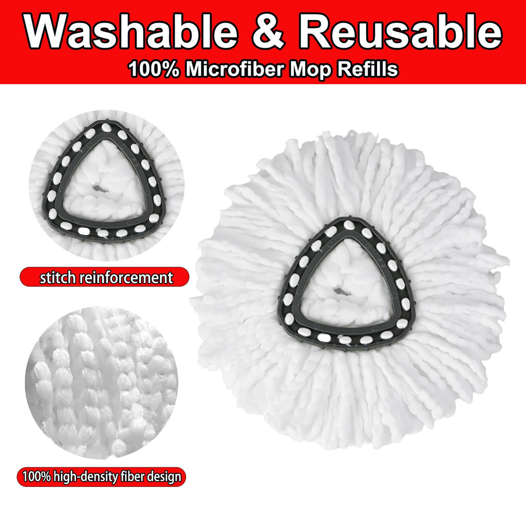 Spin Mop Replacement Head Microfiber Refills

