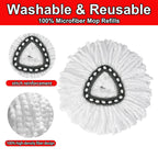 Spin Mop Replacement Head Microfiber Refills

