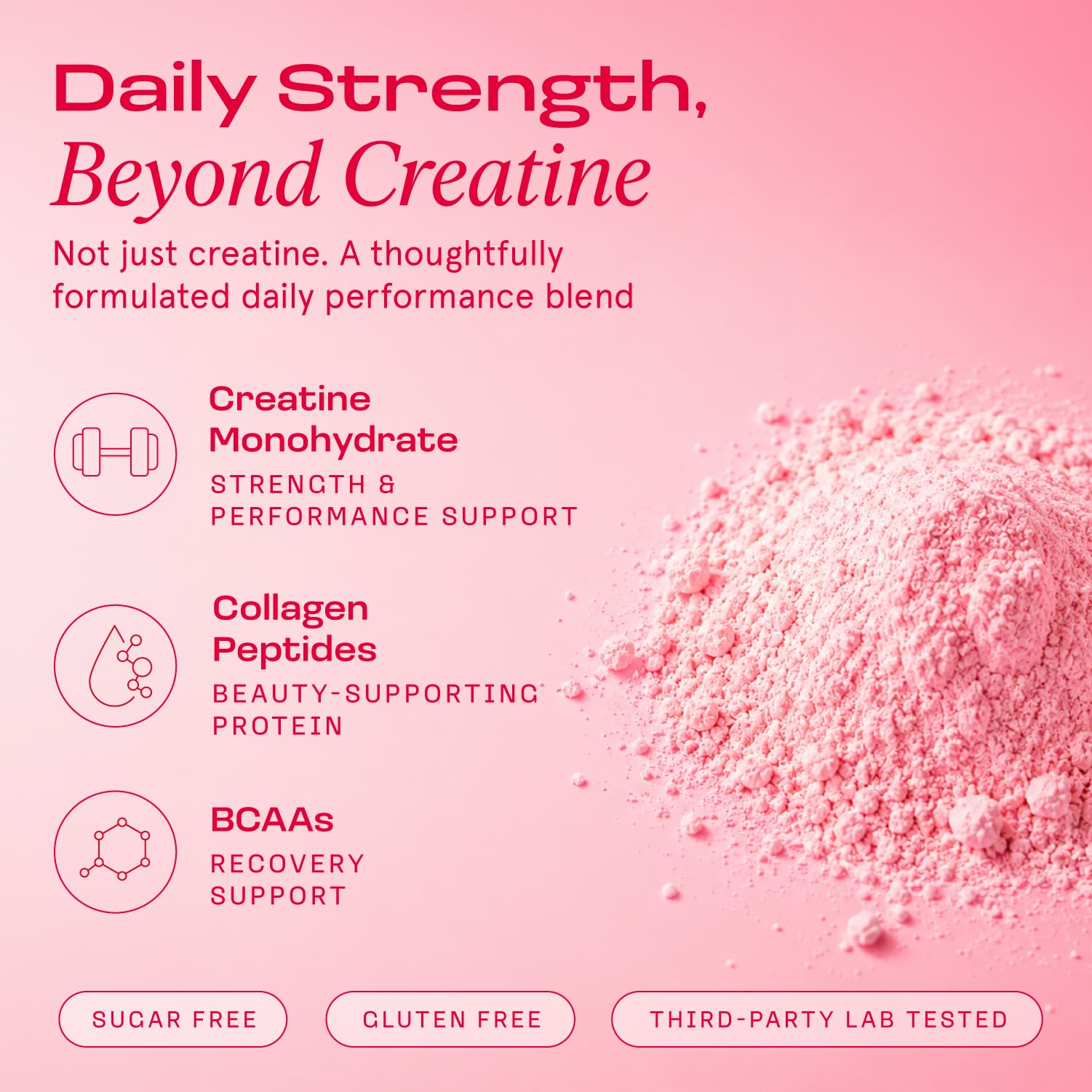 Women’s Creatine Monohydrate Powder with BCAA & Collagen

