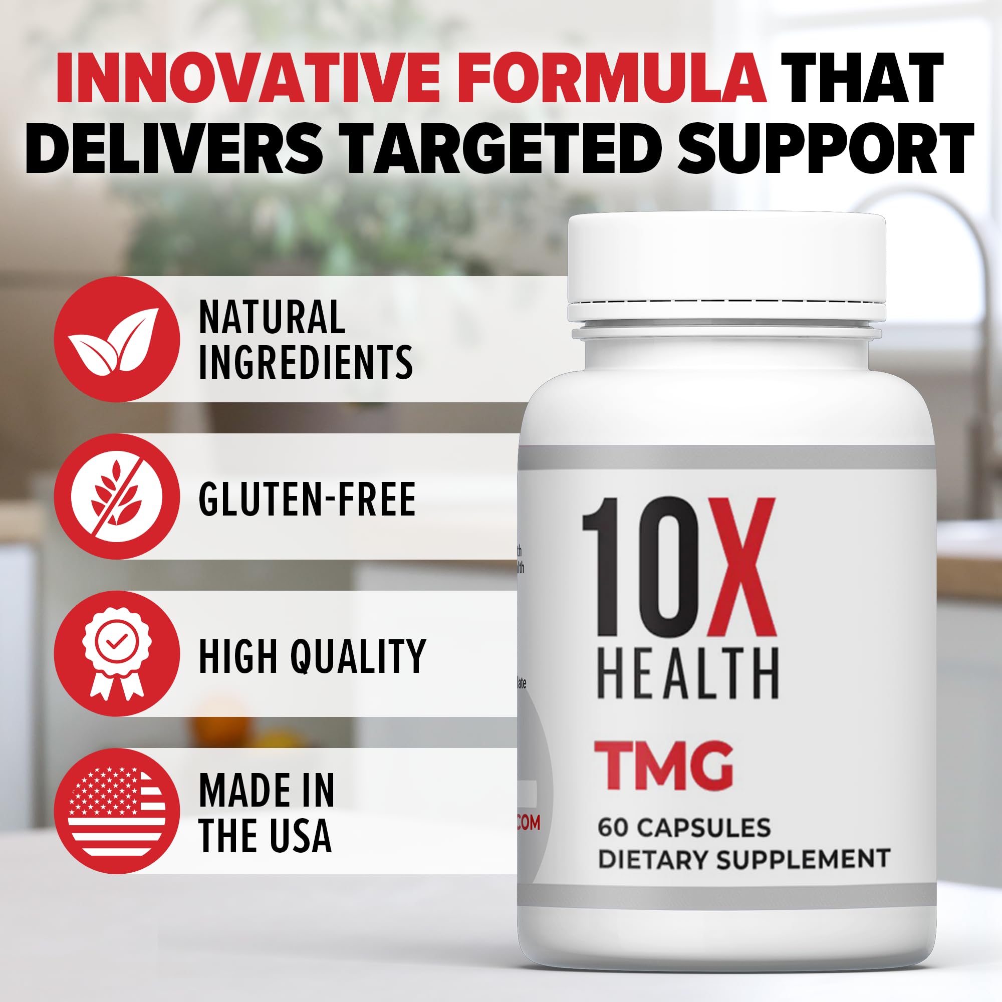 10X Health TMG Dietary Supplement for Liver and Heart

