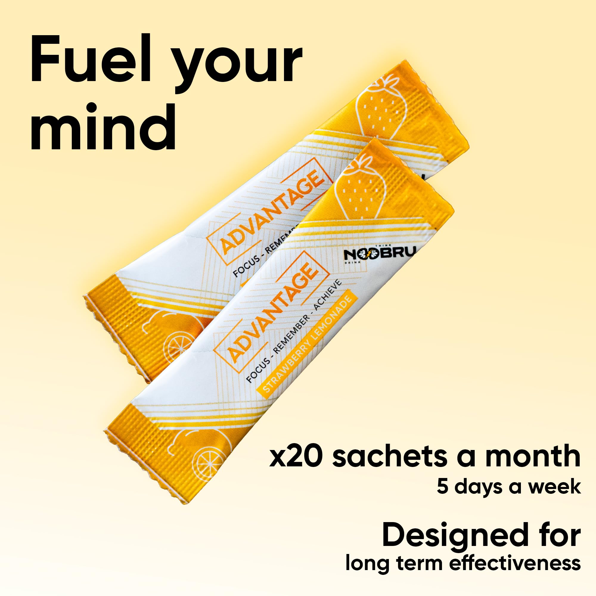 Noobru Advantage Nootropic Brain Support for Focus

