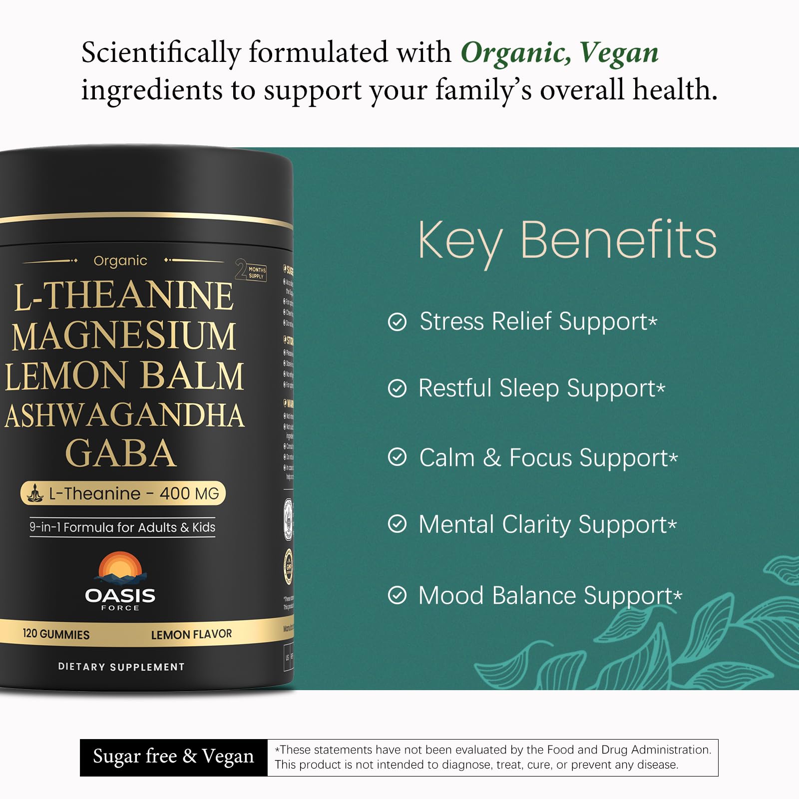 L-Theanine Gummies for Relaxation and Sleep

