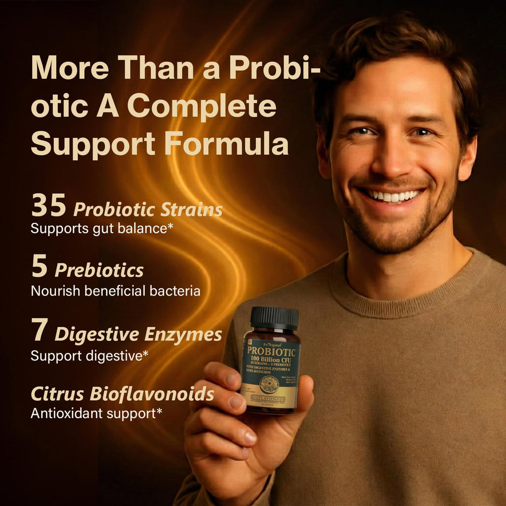 Probiotic with Prebiotics for Gut Health – Vegan, Non-GMO

