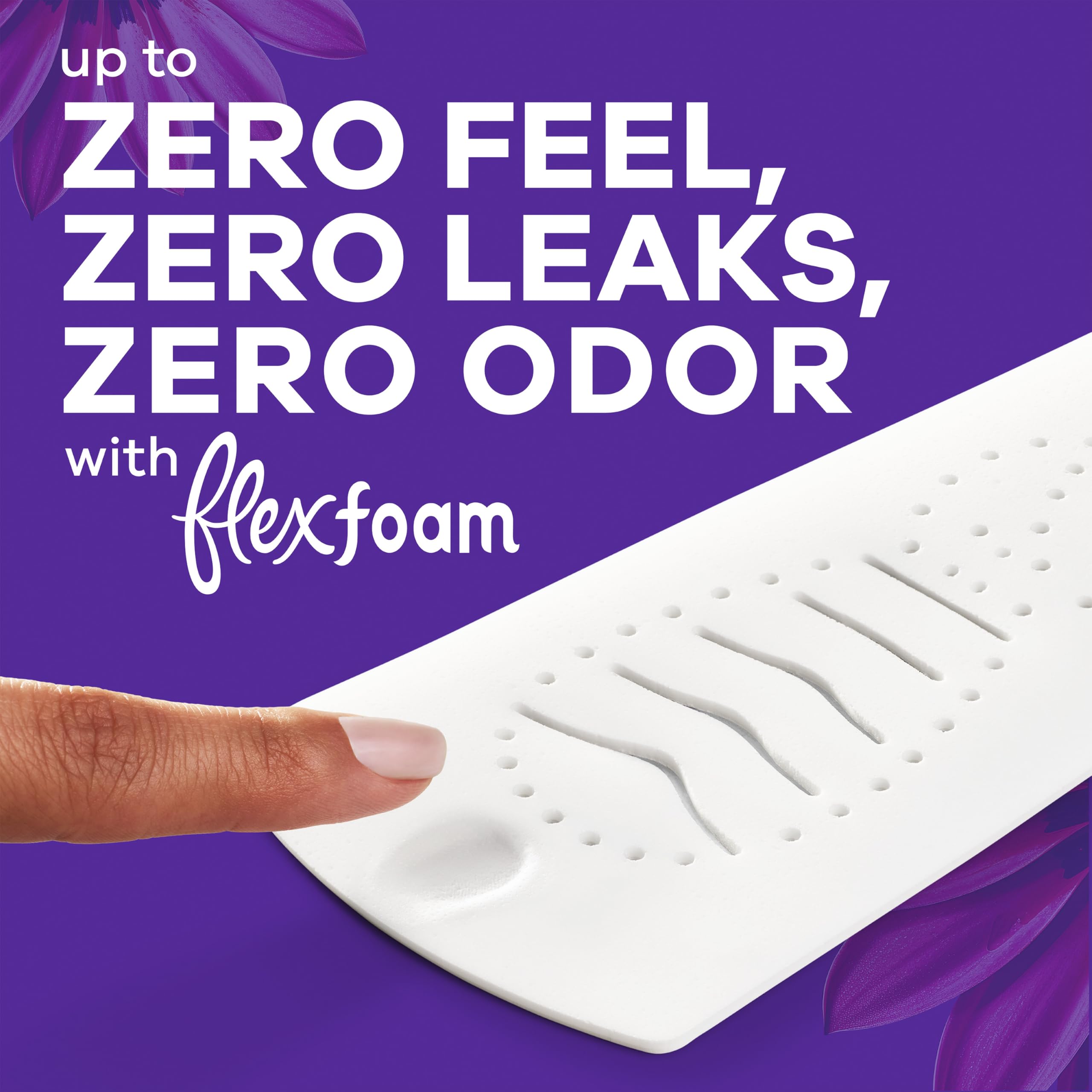 Always Radiant FlexFoam Pads with Wings Leak Protection

