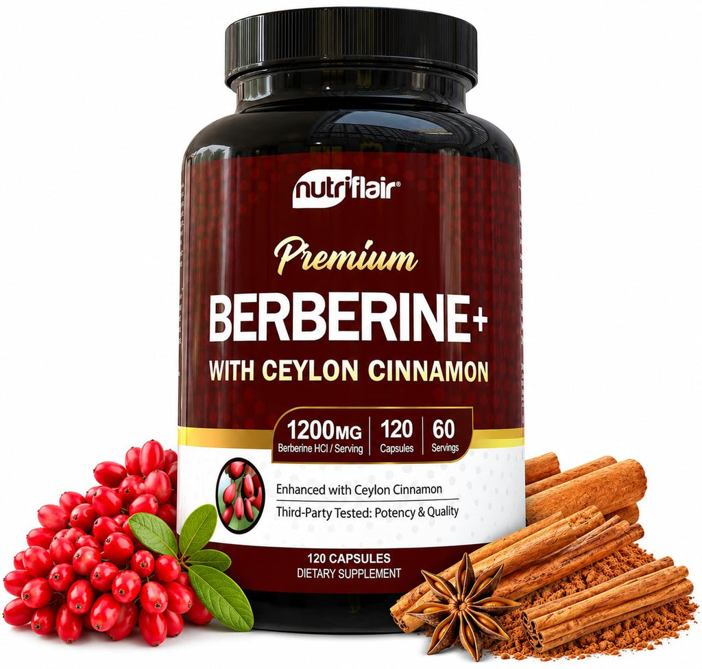 NutriFlair Berberine HCl with Cinnamon Capsules

