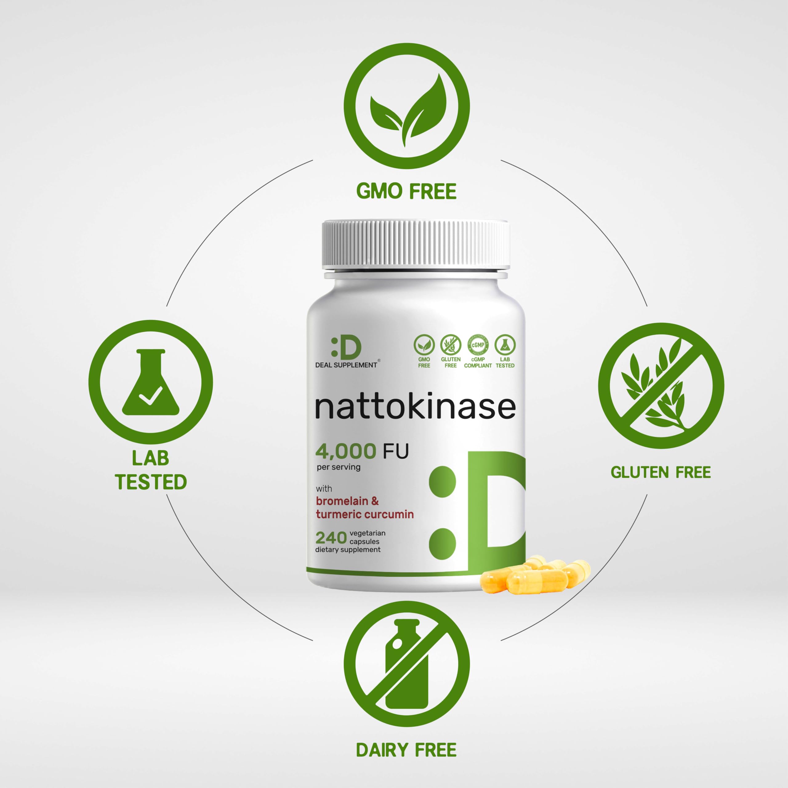 Nattokinase Supplement Capsule Complex

