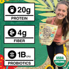 EarthChimp Organic Vegan Protein Powder with Probiotics

