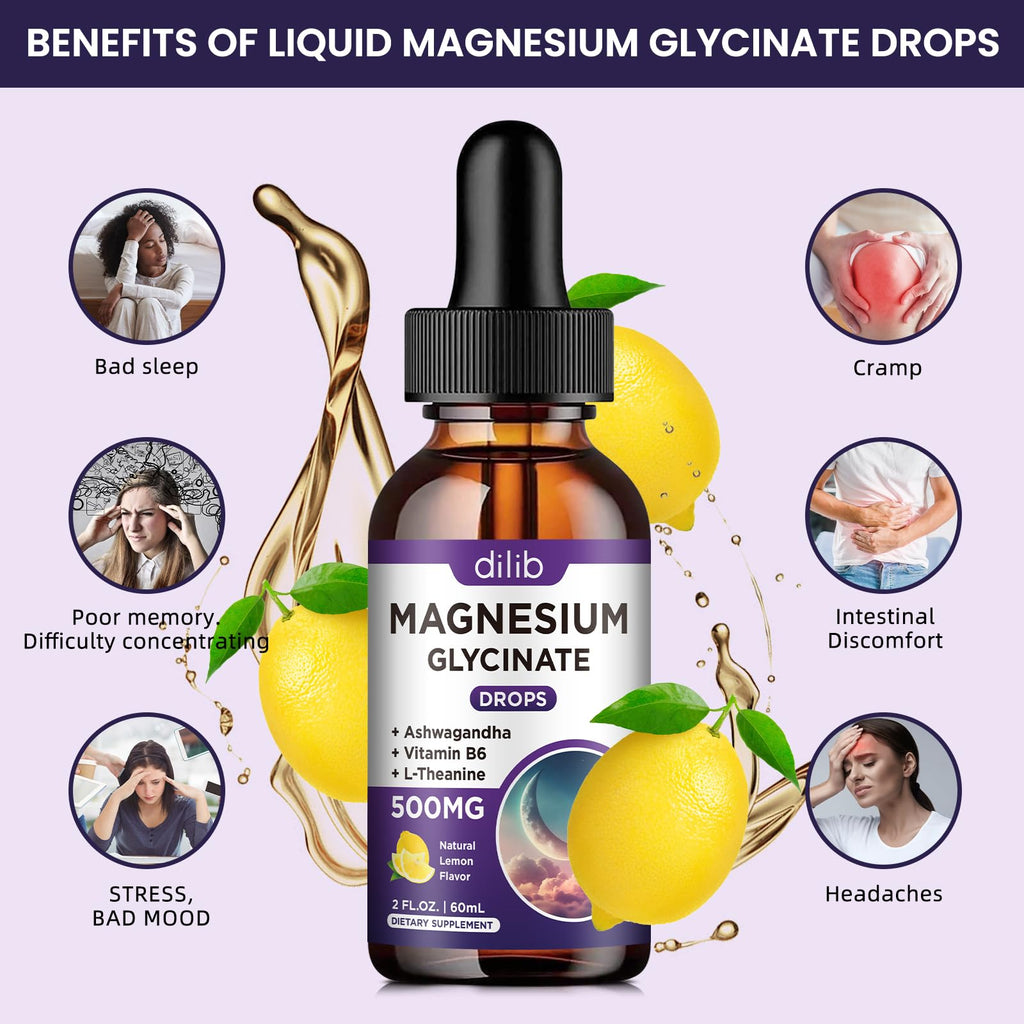 Magnesium Glycinate Liquid Drops with Ashwagandha L-Theanine


