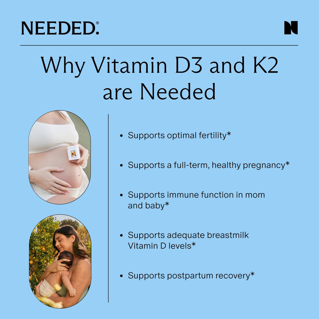 Prenatal Vitamin D3/K2 for Fertility, Pregnancy & Postpartum

