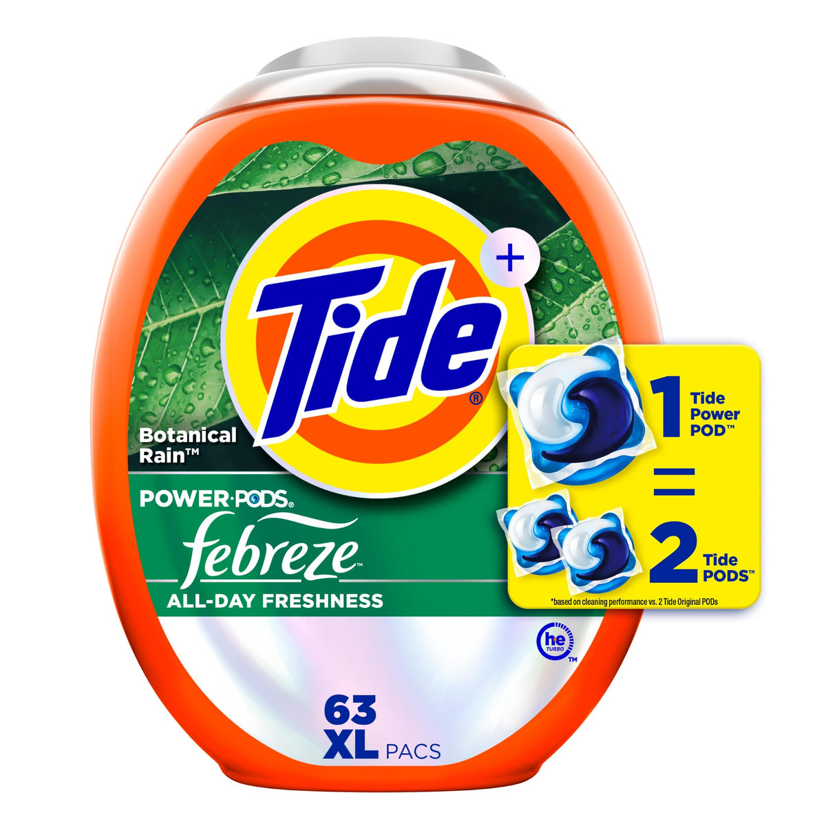 Tide Power Pods Febreze Odor Eliminators, Laundry Detergent