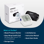 OMRON Silver Upper Arm Blood Pressure Monitor with Bluetooth

