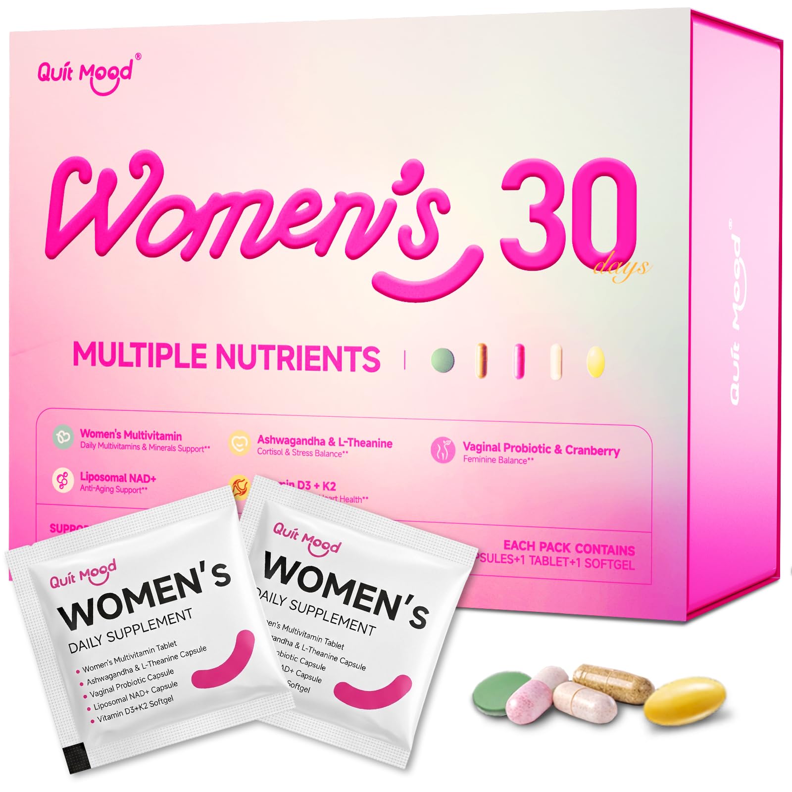 Women’s Multivitamin with D3+K2 NR1000 Probiotics

