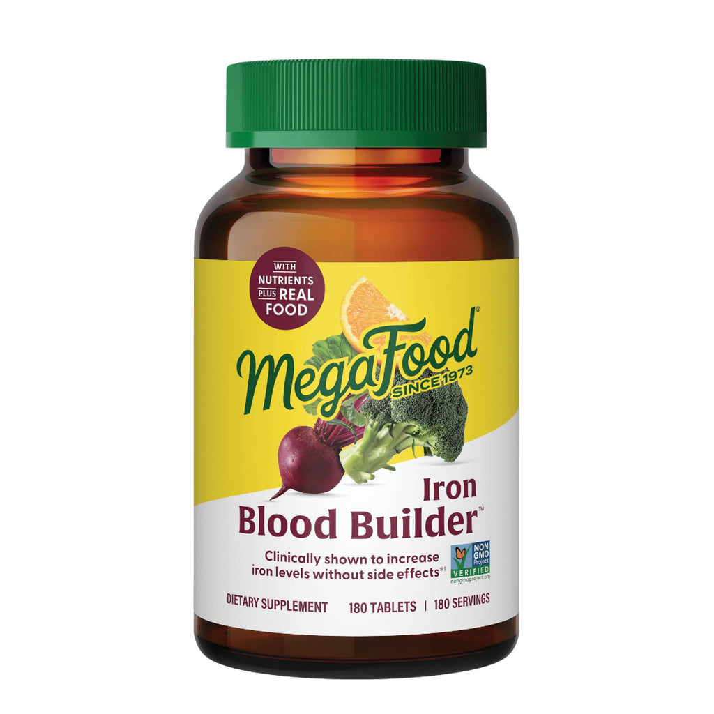 MegaFood Blood Builder Iron Supplement for Energy – Vegan & Non-GMO