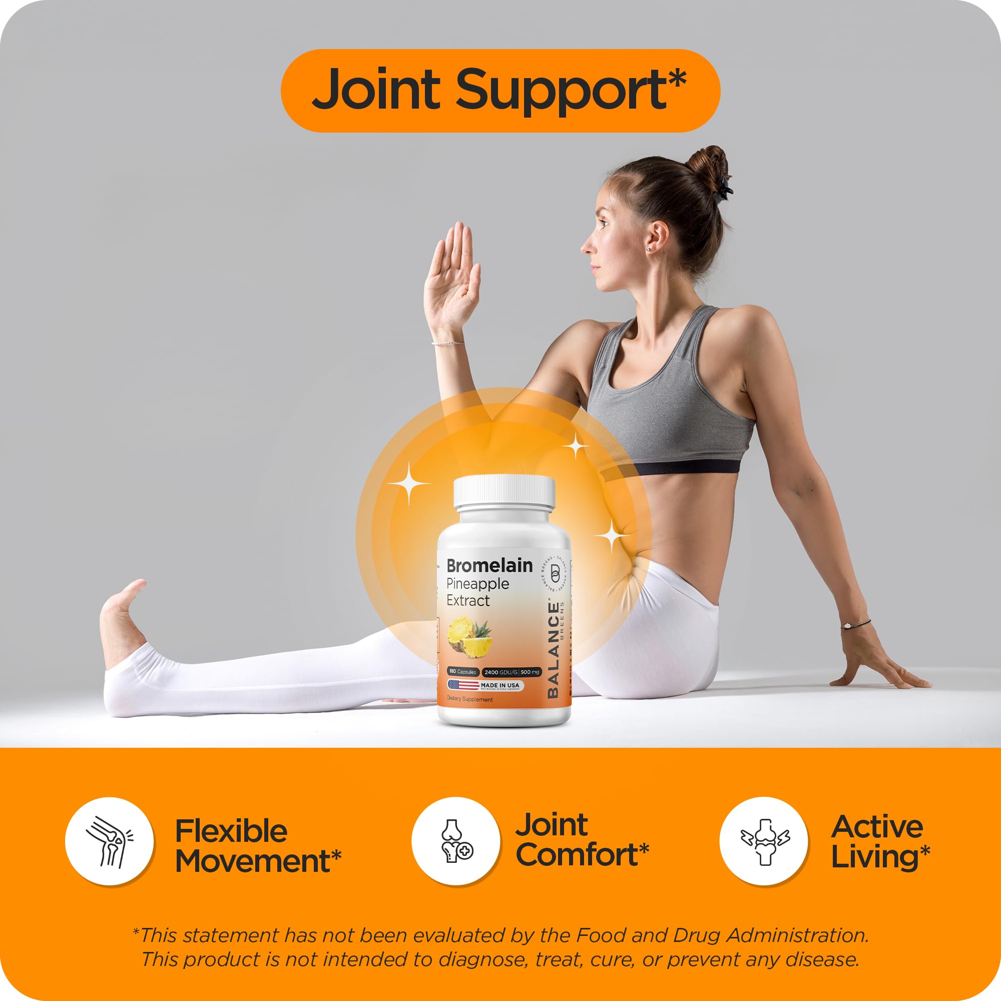 Balancebreens Bromelain 500mg Capsules – Joint Support

