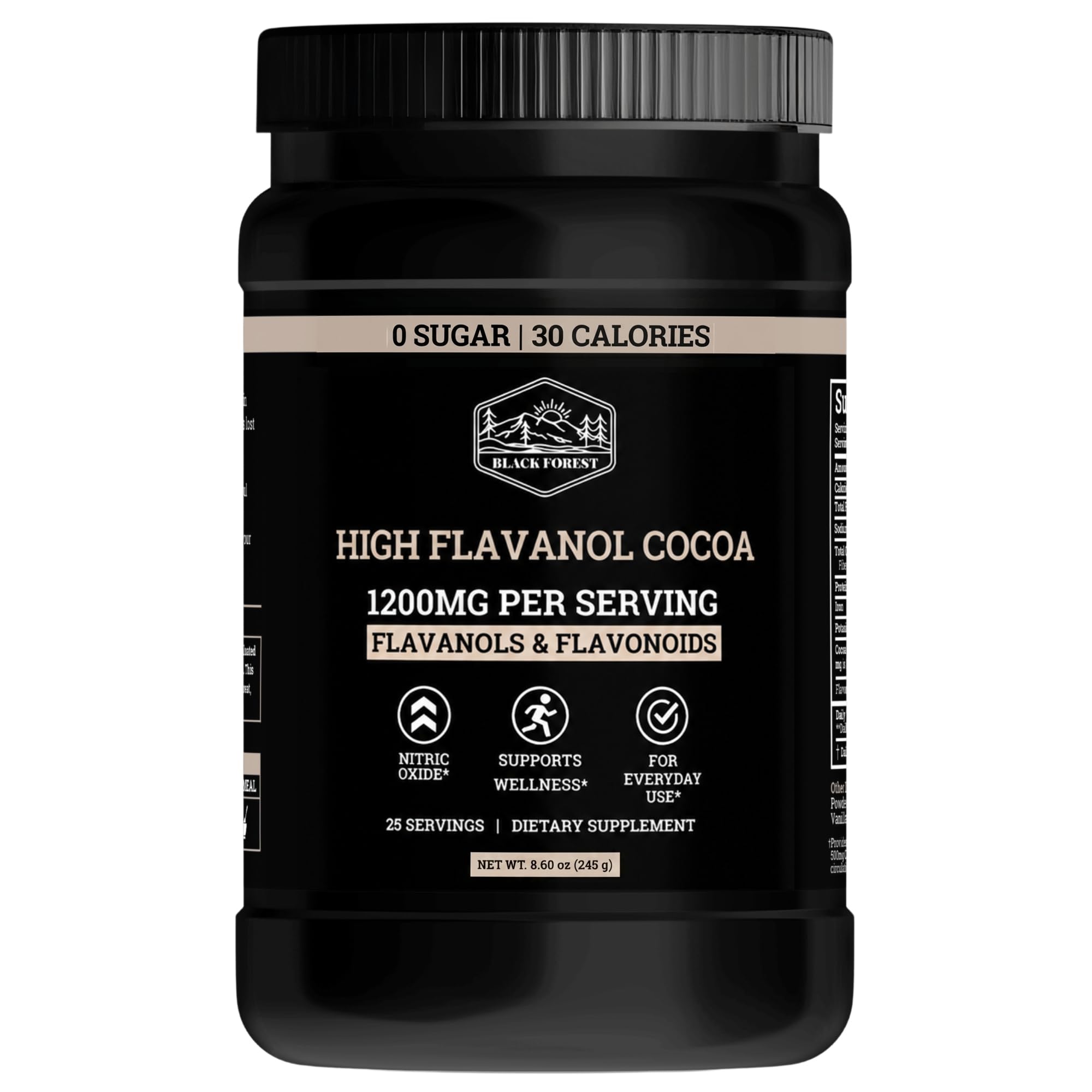 Black Forest Cocoa Powder with Flavanols - Non-GMO Vegan

