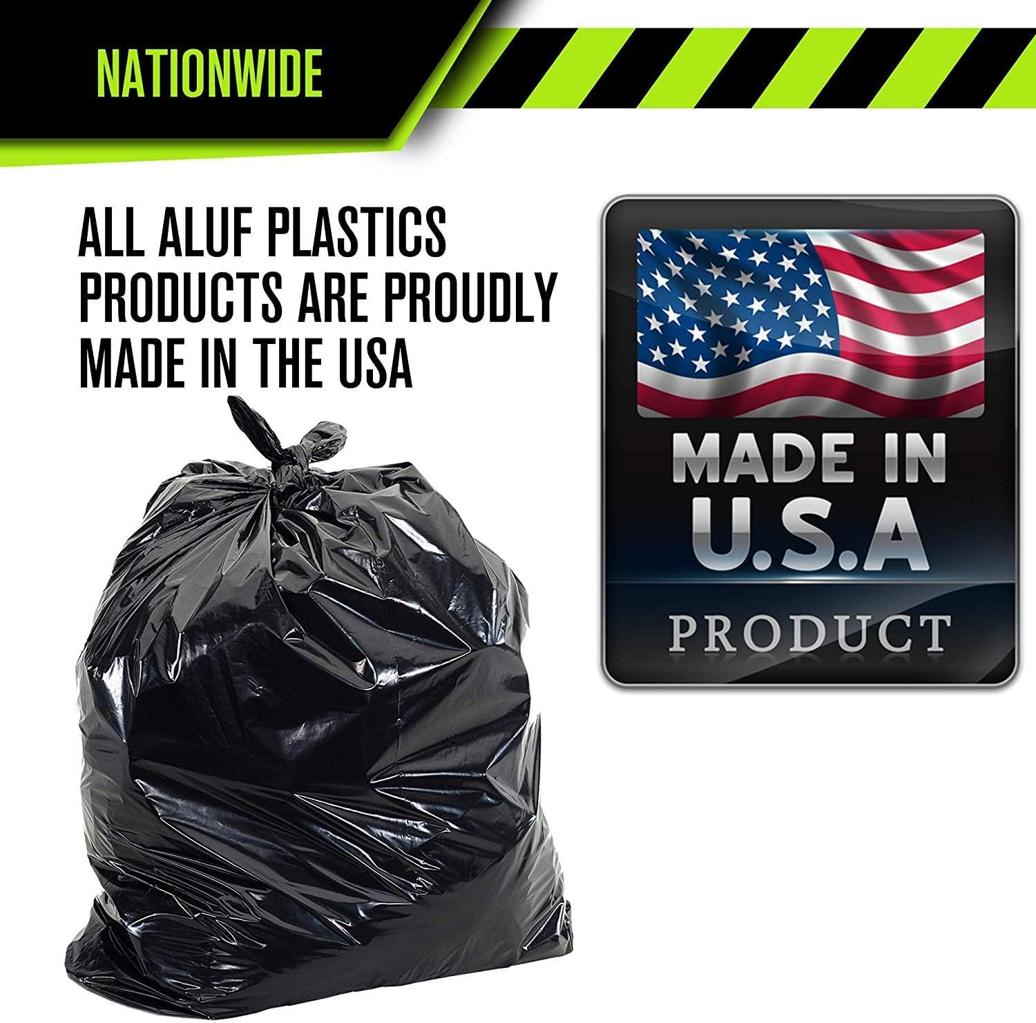Aluf Plastics Heavy-Duty Garbage Bags

