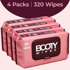 BOOTY WIPES Feminine Flushable Wipes with Aloe and Vitamin E

