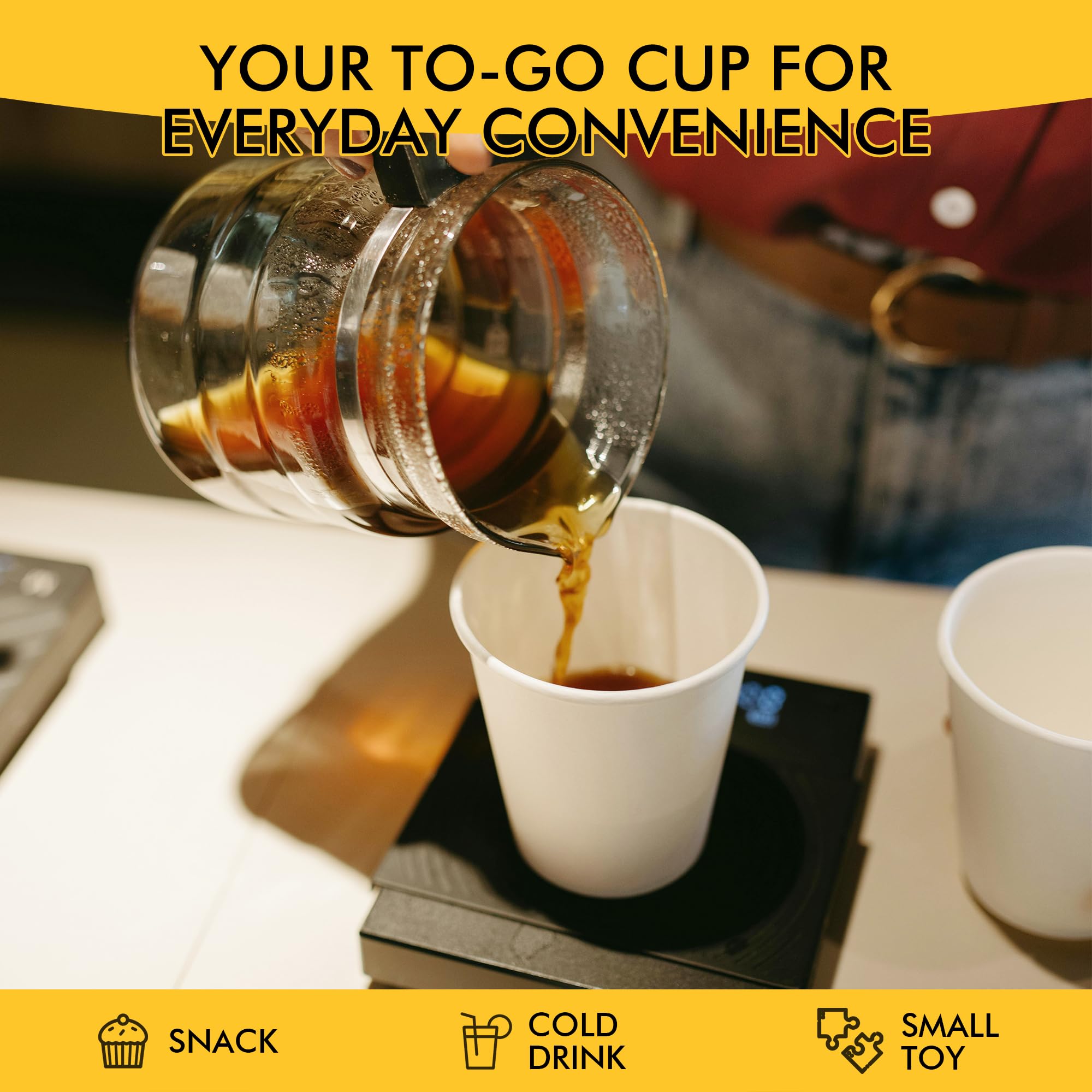 RACETOP Disposable Coffee Cups with Lids | Convenient

