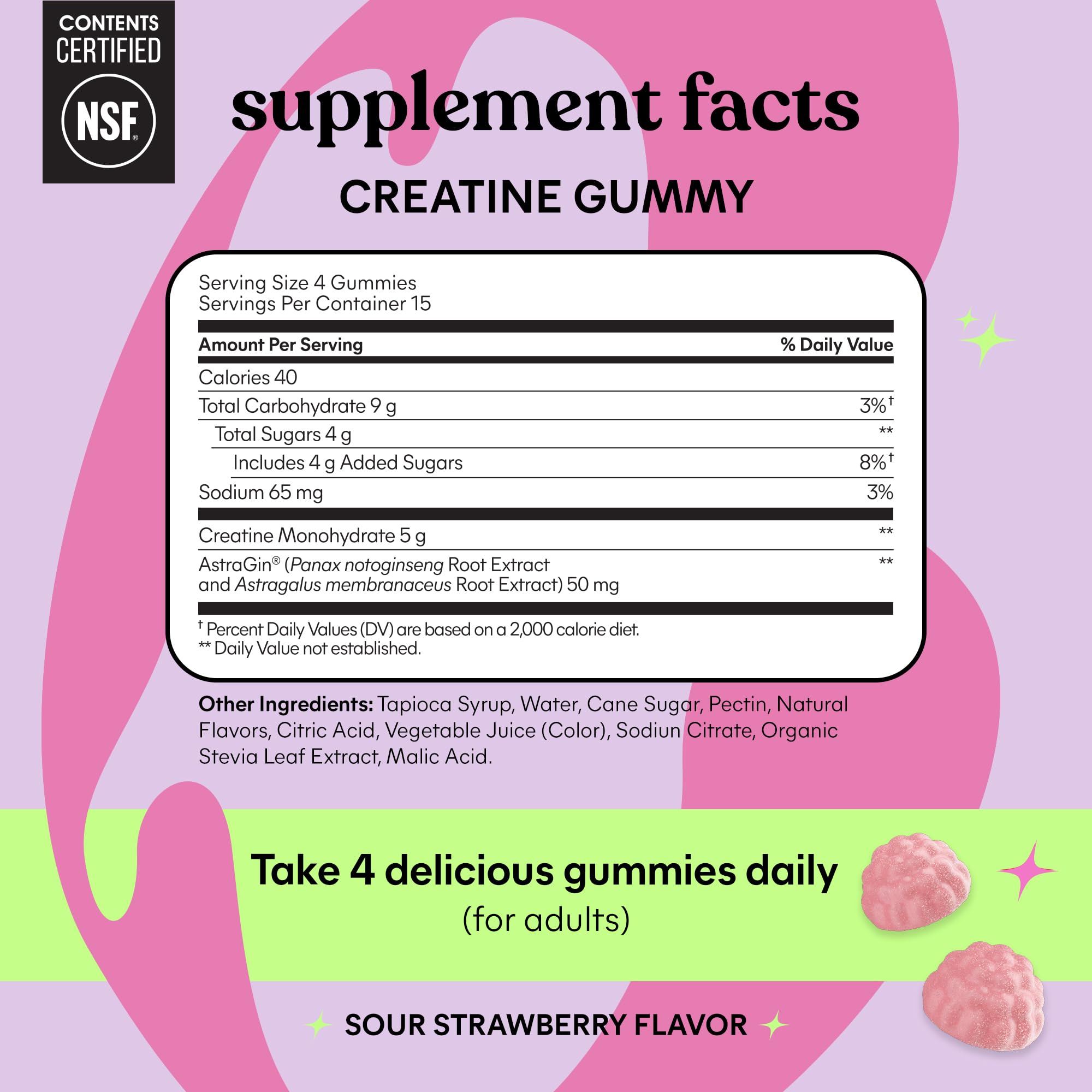 Lemme Creatine Gummies Dietary Supplement | Supports Muscle

