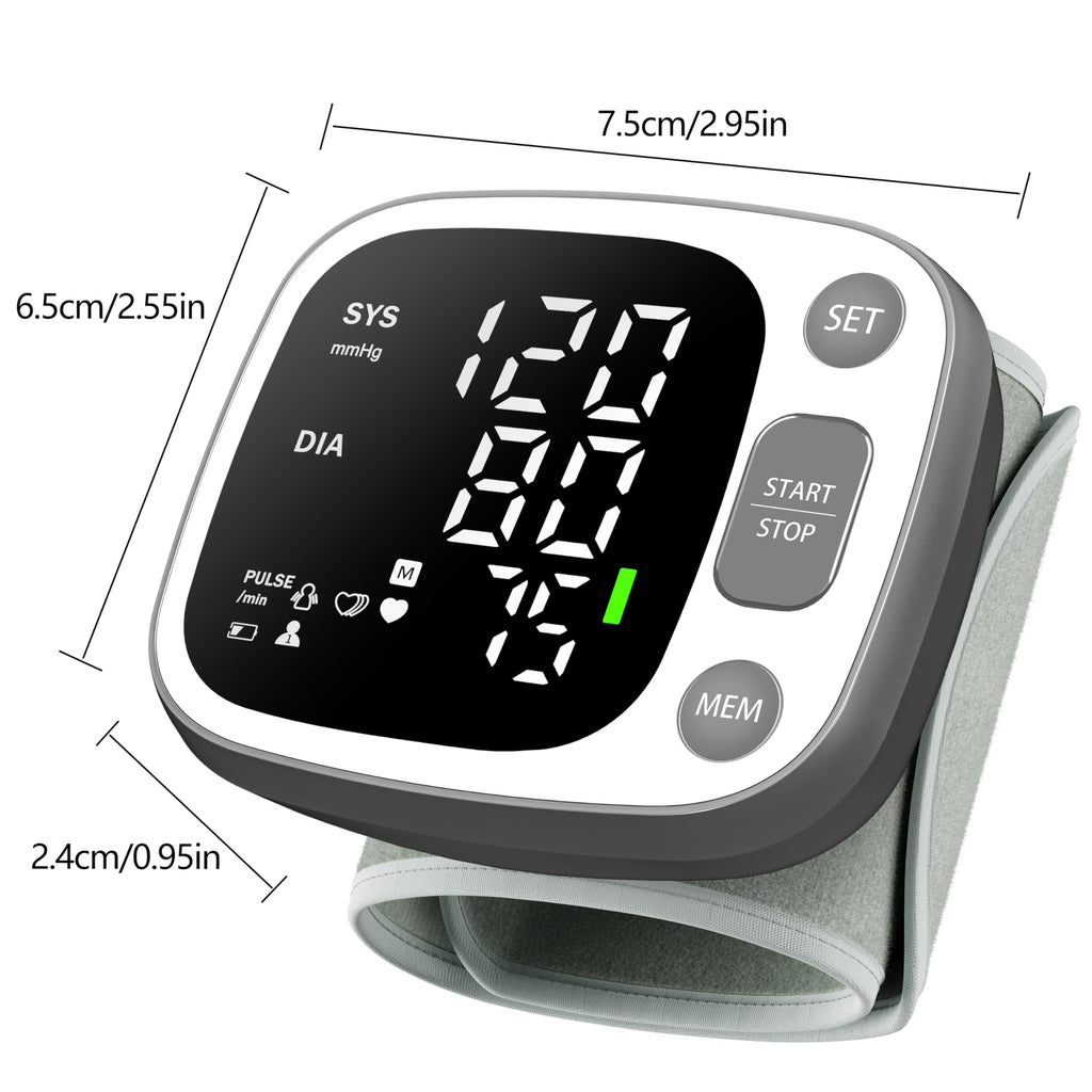 Wrist Blood Pressure Monitor by Oklar with Led Display

