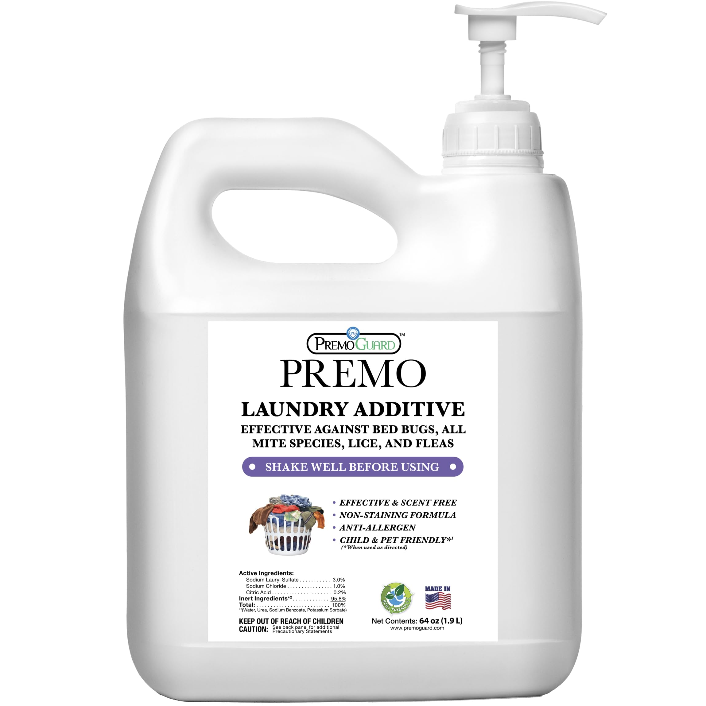 Premo Guard Bed Bug & Mite Laundry Additive – Natural Non-Toxic Treatment
