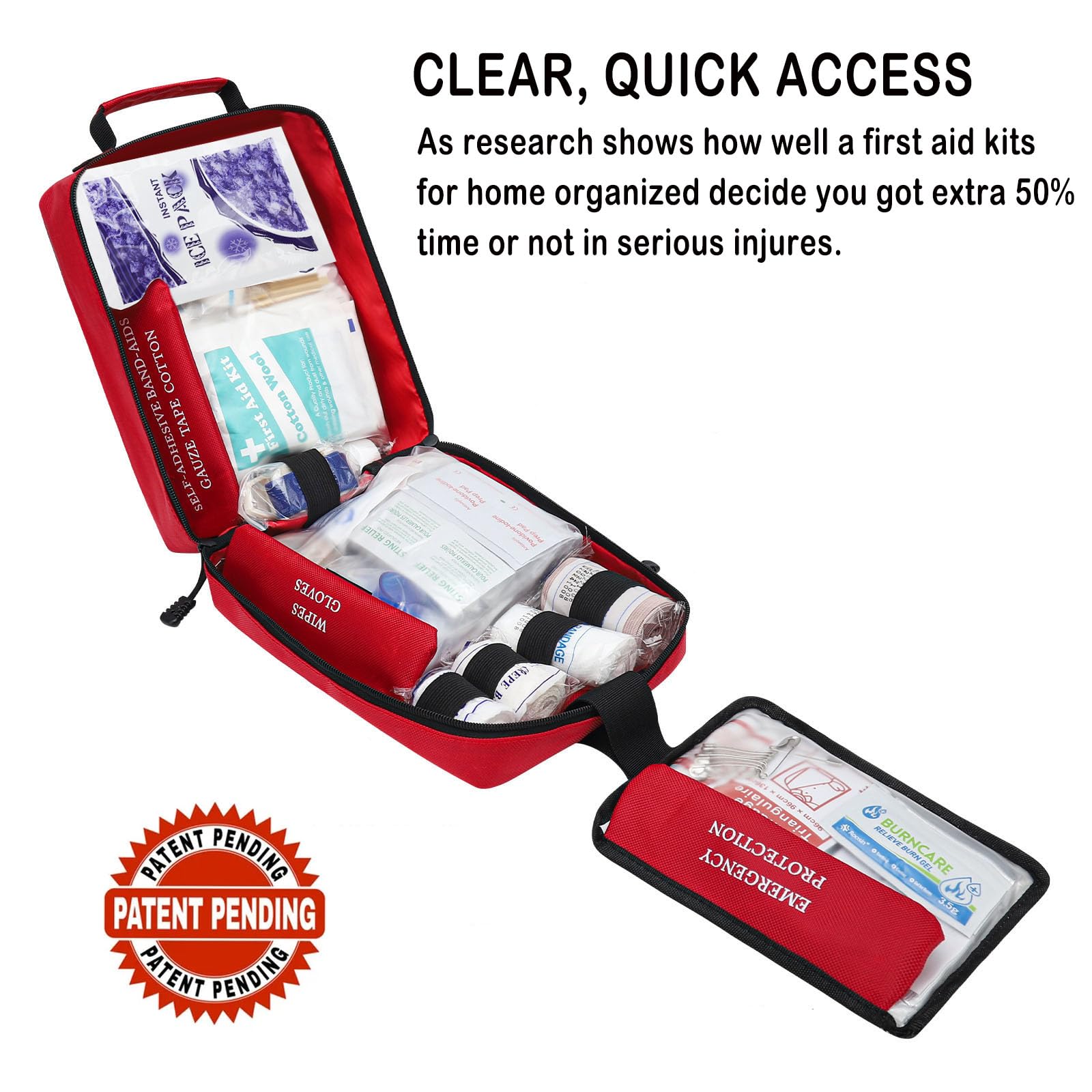 VRIEXSD Premium First Aid Kit for Home Office Travel

